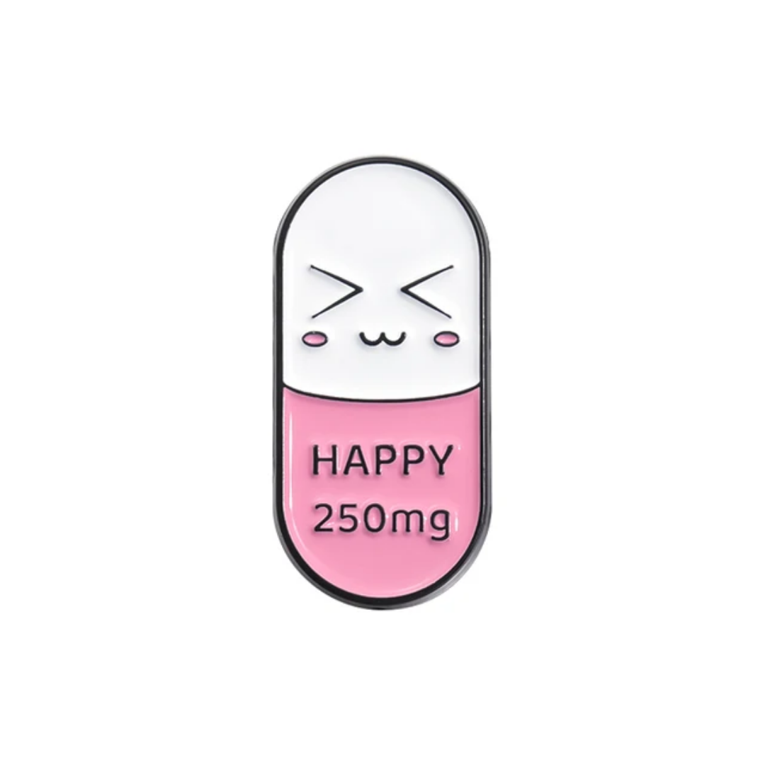 Lapel pin brooch of happy capsule gift for pharma students