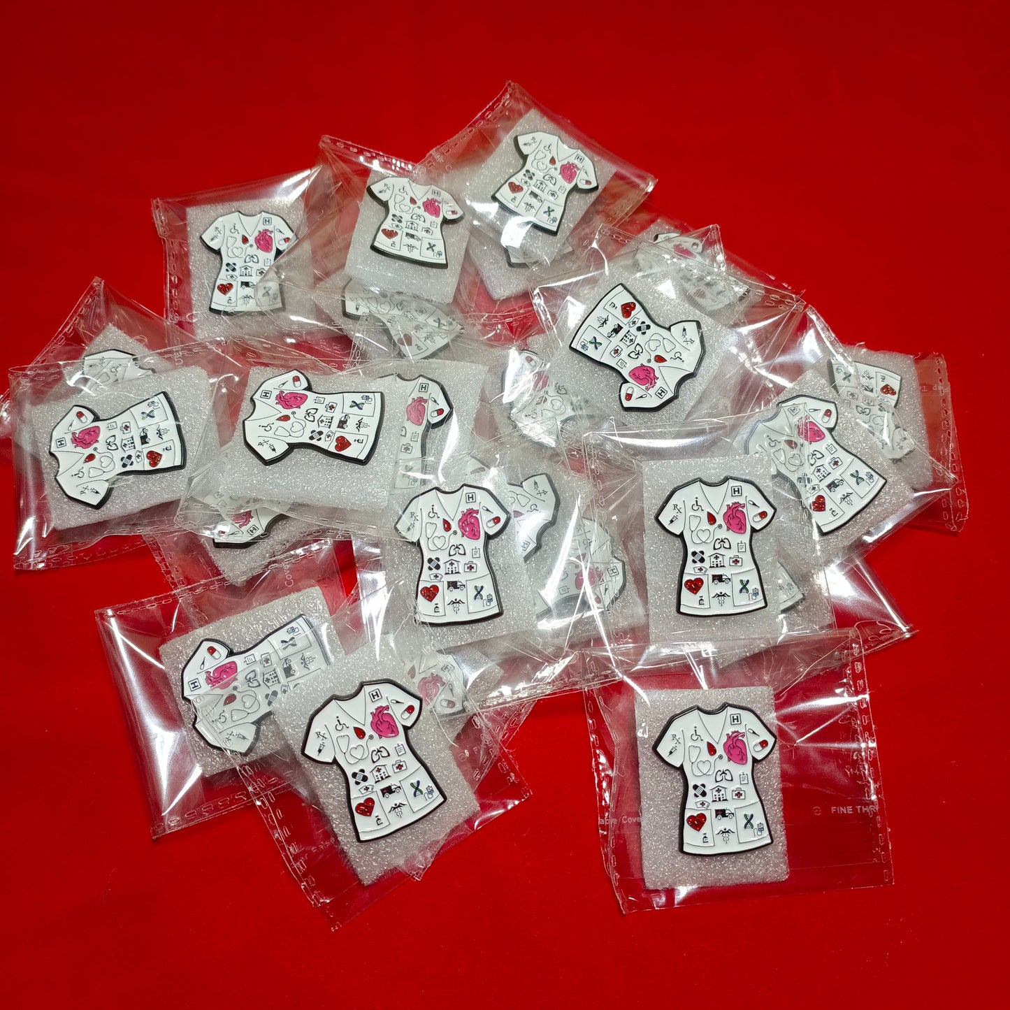 Lapel pins brooch of white scrubs