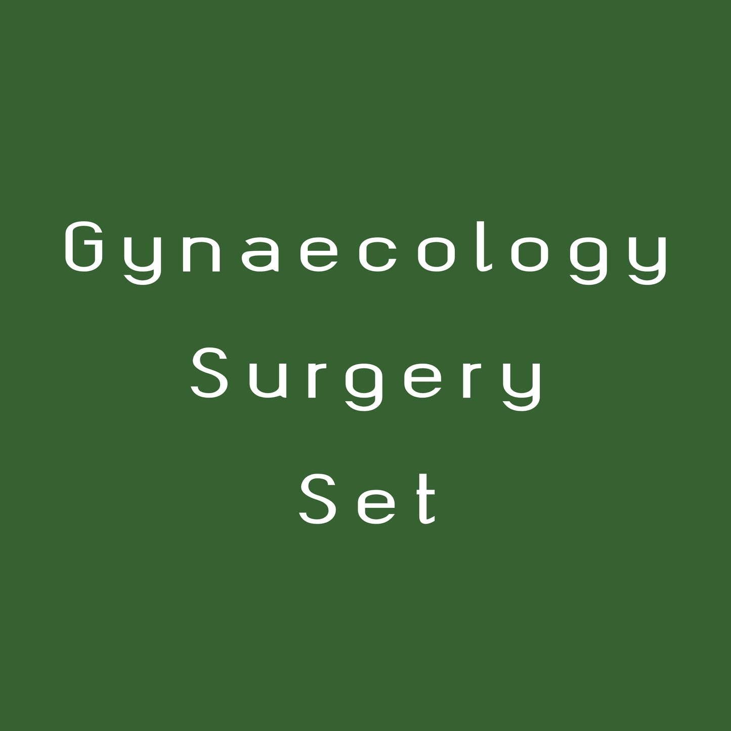 Gynaecology Surgery Set