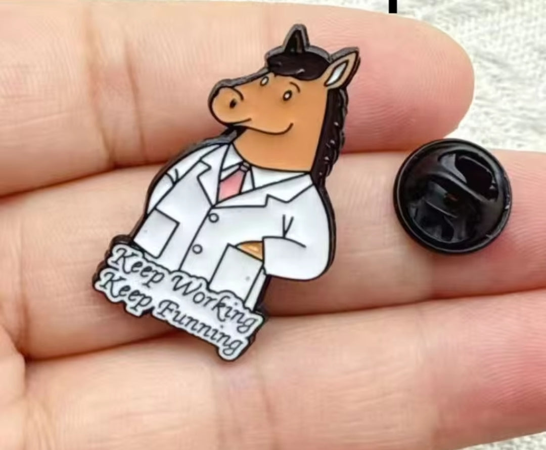 Veterinary doctor lapel pin brooch for horse doctor gift
