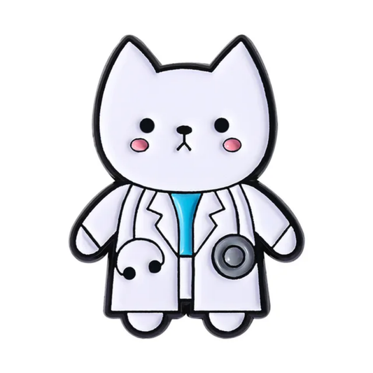 Doctor Cat lapel pin cute gift brooch for medical students