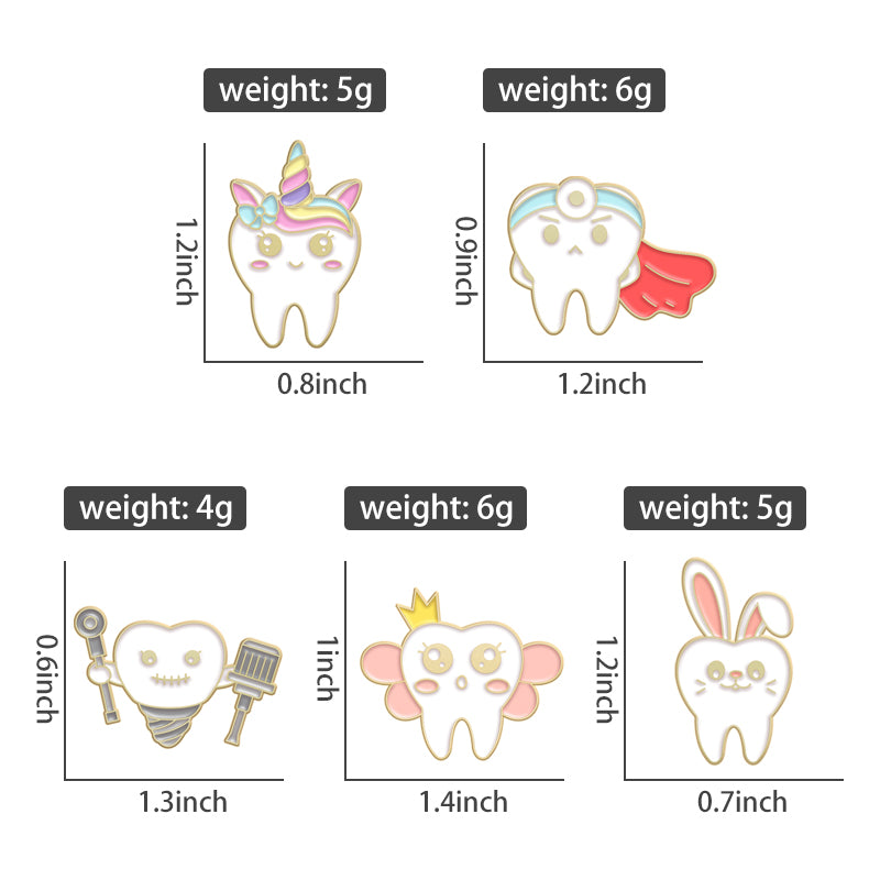 Lapel pin of mummy tooth dentistry gifts