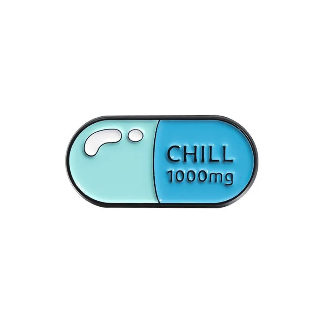 Cute cartoon medical theme enamel pin capsule pharmacist brooch happy capsule