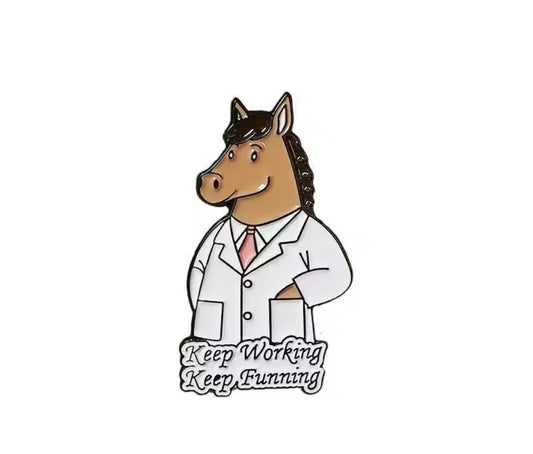 Veterinary doctor lapel pin brooch for horse doctor gift