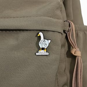 Funny animal doctor enamel lapel pin