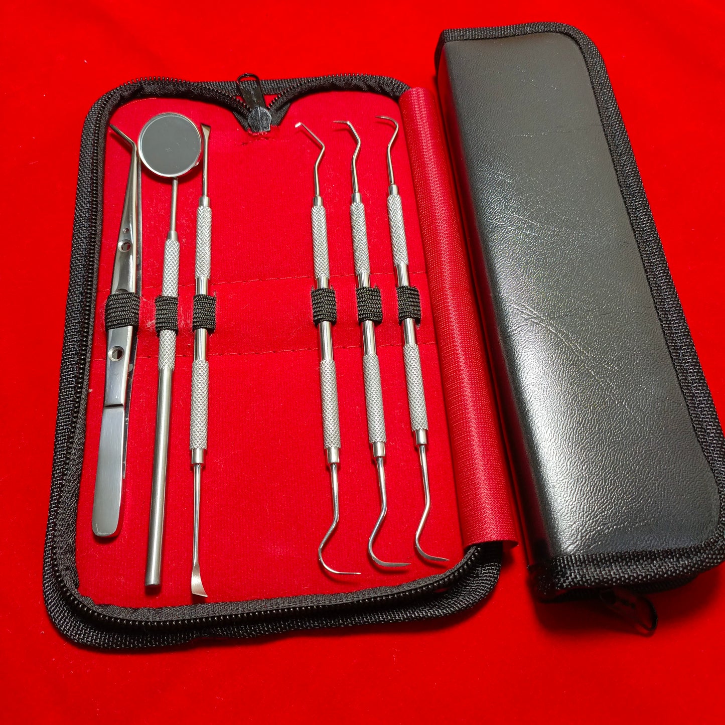 Dental Teeth Cleaning Kit Dentist Floss Plaque Remover Oral Care Tooth Tool 6 PCS, Scaling Kit