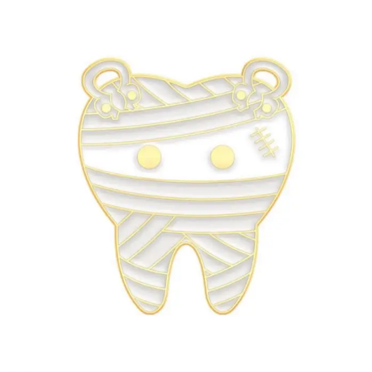 Lapel pin of mummy tooth dentistry gifts