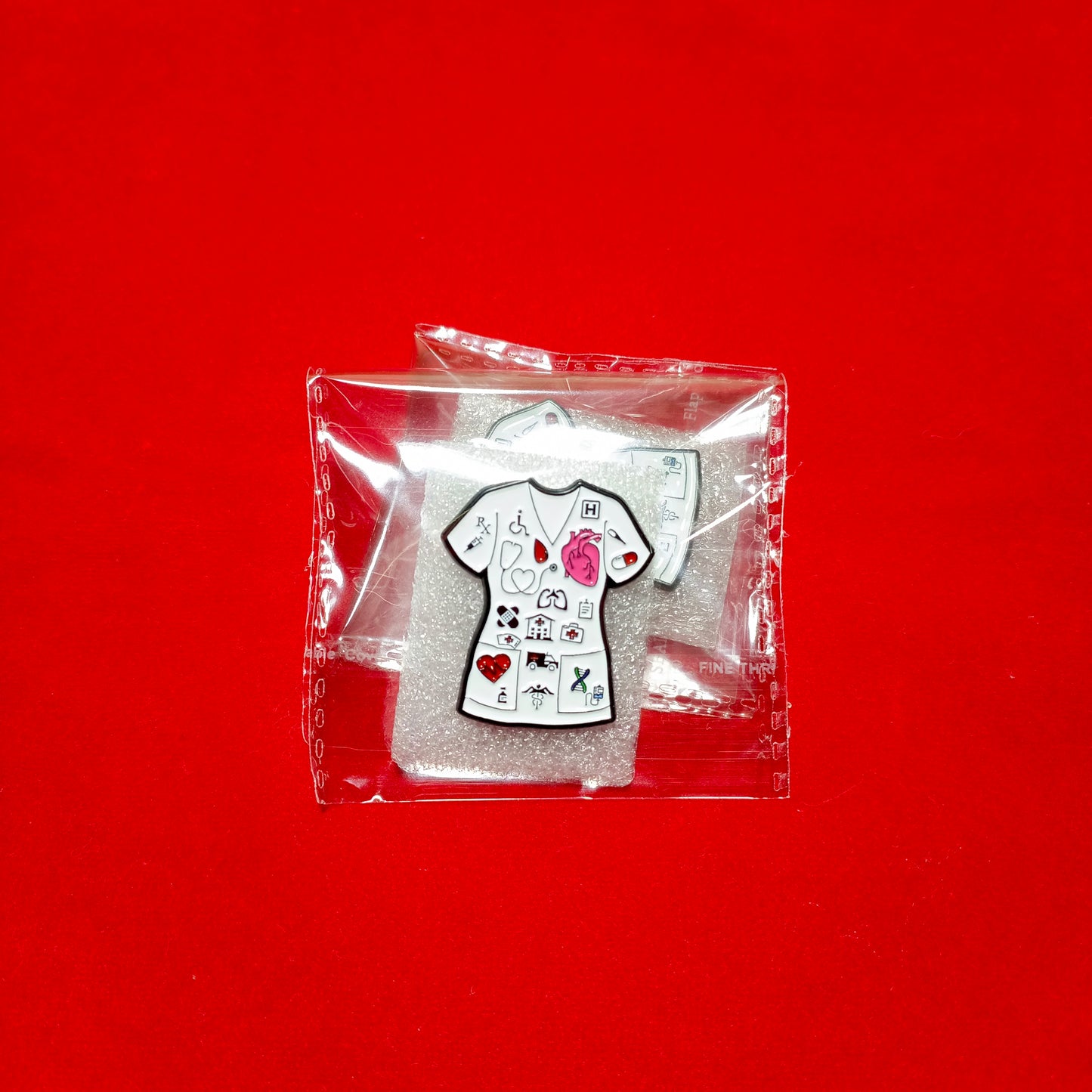 Lapel pins brooch of white scrubs