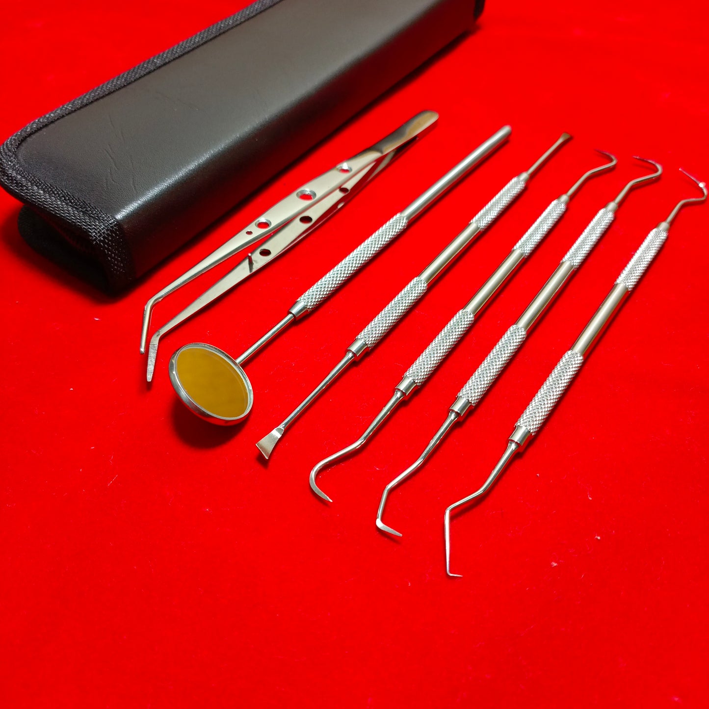 Dental Teeth Cleaning Kit Dentist Floss Plaque Remover Oral Care Tooth Tool 6 PCS, Scaling Kit