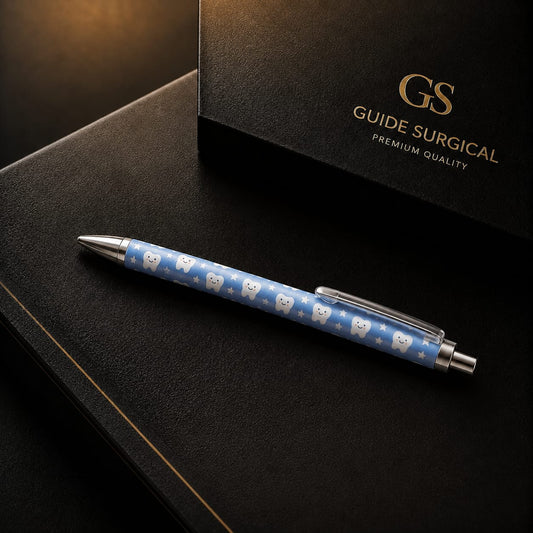 Ballpoint Pin in blue teeth theme