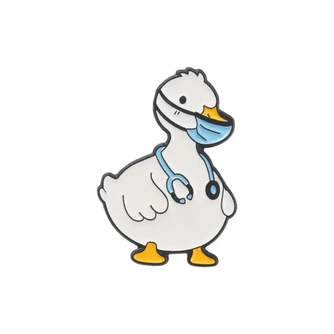 Lapel pins brooch of doctor duck