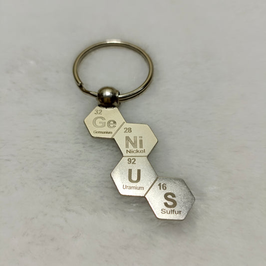 Keychain of atomic number "Genius"