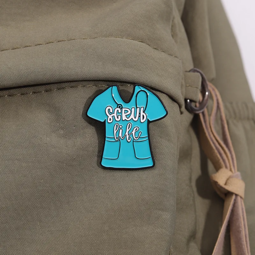 Lapel pins brooch of green scrubs